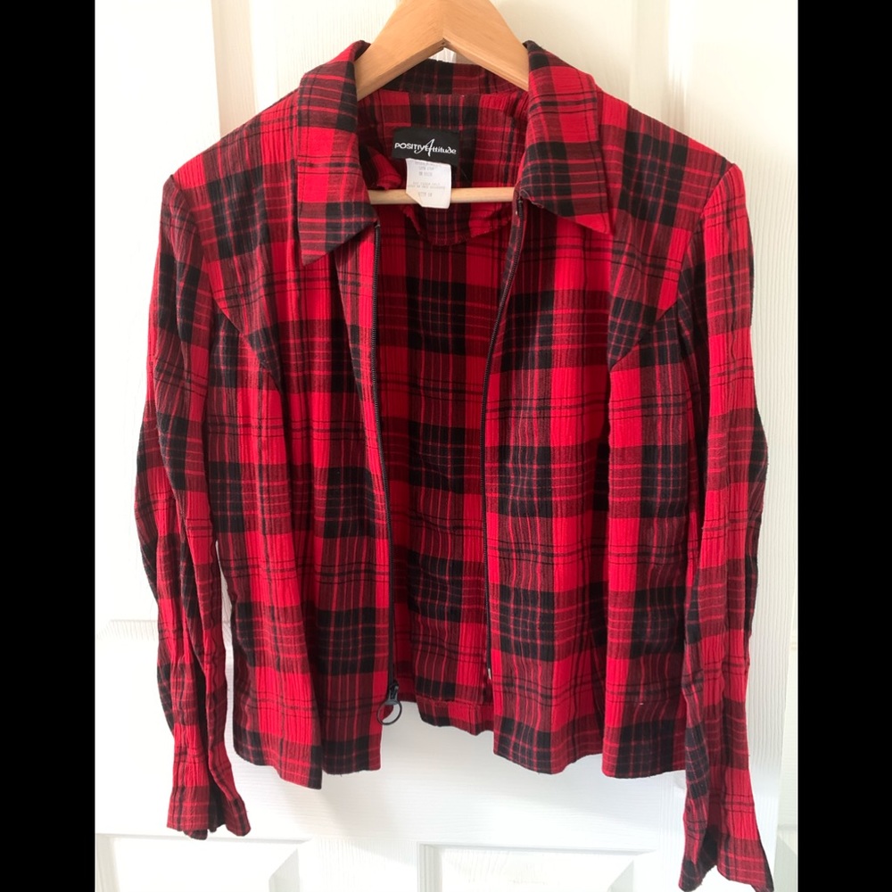 Red&black striped jacket